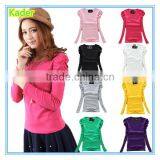 Wholesale High Quality Custom Girl Puff Sleeve t Shirt Design thumbnail-1