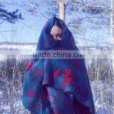 2017 Tibet Wind Women Cloak One Model Flowers Pattern Large Size 160*130cm Ladies Scarf With Tassels thumbnail-4