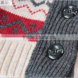 Korean Style Reindeer Patterns Baby Wool Sweater Cardigan thumbnail-4