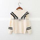 2-7 Years Wholesale 2017 New Fashion Winter Girls Knitted Sweater Ruffles Full Sleeve Pullover Girls Sweaters thumbnail-5