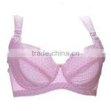 High Quality Breathable Dot 3/4 Cup Ladies Cotton Nursing Bar thumbnail-4