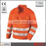 Men High Visibility Jacket Hivis Workwear With 3M Reflective Tape Pass Certification ENISO20471