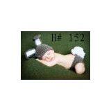 Cute Rabbit Baby Hat and Shorts Handmade Crochet Photography Props Baby Hat and Shorts thumbnail-1