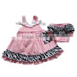 2017 Pink and Zebra Patterns Baby Summer Clothing Wholesale Baby Swing Set