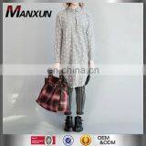 2016 Embellished New Western Latest Fashion Design Lady Blouse Women Cotton Gray Leisure Tops thumbnail-1