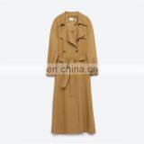 Wholesale Fashion Oversized Camel Color Ladies Maxi Coats thumbnail-6