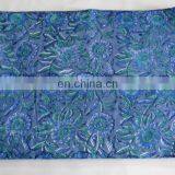 Vhb 06 Beautiful Leaf Pattern Blue Cotton Indigo Dabu Hand Block Cotton Fabric Manufacturer From Jaipur thumbnail-1