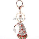 Promotion Christmas Keychain Rhinestone Metal Alloy Santa Claus Keychain thumbnail-3