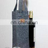 Eco-friendly Wine Holder Bag Felt Printed Christmas Logo Leather Cutting Logo thumbnail-6
