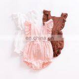 Lovely Romper Sleeveless Summer Linen Ruffle Baby Romper thumbnail-1