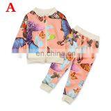 2019 Kids Coat & PANTS 2PCS SET BUTTERFLY FULL PRINT thumbnail-2