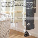 OLIVEHOME 100%COTTON Knitted Throw Blanket Decor Sofa Couch or Bed Tassels Design thumbnail-2