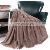High Quality Custom Double Layer Embossed Gray Faux Rabbit Fur Throw Blanket For Winter thumbnail-7