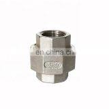 1/2 Inch 304 CF8 Forged Stainless Steel Pipe Fitting SS Union Connector thumbnail-1