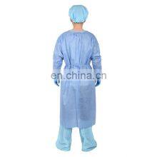 Disposable Isolation Gown Level1 Level2 SMS Medical Gown With Back Tie Anti-static Blue Medical Protective Clothing Class II thumbnail-3