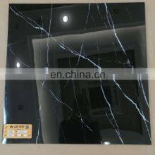 White and Black Nano Polished Porcelain Floor Tile Full Body Tiles Size 600x600mm 800x800mm thumbnail-1