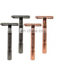 New Design Double Edge Blade High Quality Safety Razor Gun Black Metal Safety Razor thumbnail-3