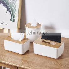 2021 Luxury Bamboo Restaurant Tissue Holder Car Tissue Box Holder thumbnail-2