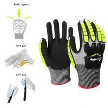 Cut Resistant Yarn Nitrile Dipping High Quality Oilfield Impact Glove