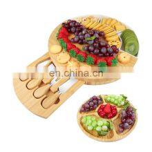 Fancy Gifts Bamboo Charcuterie Cheese Board With Removable Slate For Picnic And Party thumbnail-1