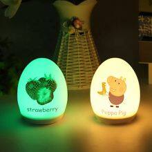 Silicone LED Night Light Lamp Top Seller Creative USB Rechargeable Cute Silicone Light Home Decoration Egg Shaped thumbnail-1