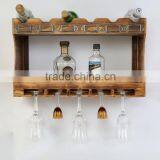 Hot Sale Wooden Wine Glass Hanger Wooden Wine Glass Shelf thumbnail-4