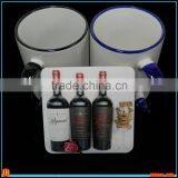 11oz Sublimation Stoneware Mug With Color Rim & Handle thumbnail-2