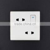 China manufacturer Myarmar 13 amp switched socket,double 2 pin socket