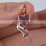 OEM Amethyst Heart Pedant Rose Gold Necklace Jewelry 2016 thumbnail-4