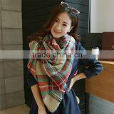 Wholesale Square Cashmere Plaid Blanket Scarf thumbnail-3