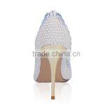 Guangzhou Leather Dress Shoes Lady Crystal Fashion High Heels Quality Heels Production With Metal Gold Heel thumbnail-3