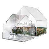 Clear Plexiglass Bird House Feeder With Suction Cups,lucite Bird House Acrylic Bird House thumbnail-1