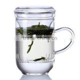 Heat resistant borosilicate glass tea maker