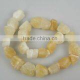 Wholesale Rough Soft Yellow Jade Bead Strand for Sale