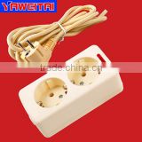 2 gang multiple power extension socket with cord indonesia style