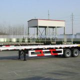 40ft tri axle flatbed container carrier truck semi trailers manufacturers (twist locks and size optional) for Angola\Congo