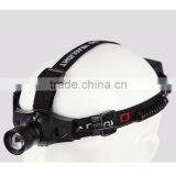 Hunting Night Fishing Camping Mini Zoomable Rechargeable LED Headlight thumbnail-3