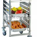 Update International Stainless Steel Mobile Catering Rack Trolley Pan Cart