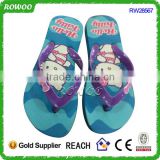 newest low price nice looking hello kitty picture ptinted girls flat flip flops