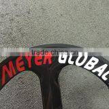 MeyerGlobal Reflective Logo 700C Full Carbon Fiber Tri Spoke Rim Rear Fixed Gear Wheels thumbnail-2