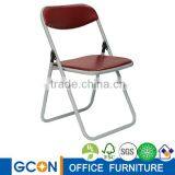Black Folding Chairs/Metal Backrest Chairs for Office thumbnail-1