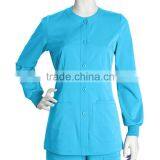 Wholesale OEM Hot Sale Fashion Newest Uniforms Women's Junior Warm Up Solid Scrub Jacket Nurse Uniform thumbnail-3