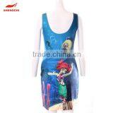 2015 Womens Full Sulimation Printing Sexy Compression Garment thumbnail-2