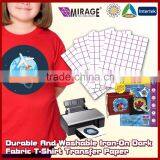 Durable And Washable Iron-On Dark Fabric T-Shirt Transfer Paper