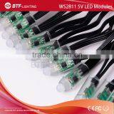 Black Wire WS2811 12mm Pixel Led Module, 5V IP68 Waterproof