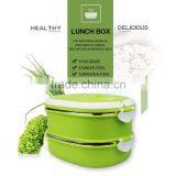 Allnice Multilayer Rectangle Design Candy Color Thermos pp Inner Stainless Steel Food Lunch Box/food Carrier for Students thumbnail-1