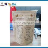 Custom Printing Brown Stand up Pouch With Zipper for Granola Packaging