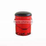 Custom Made Round Colorful Metal Bucket Stool