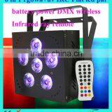 6X18W 6 IN 1 RGBAW UV Battery Power Wireless Dmx Led Par Can