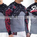 Custom Men's Long Sleeve Polyester BJJ Rashguard MMA Rashguards Wholesale thumbnail-1